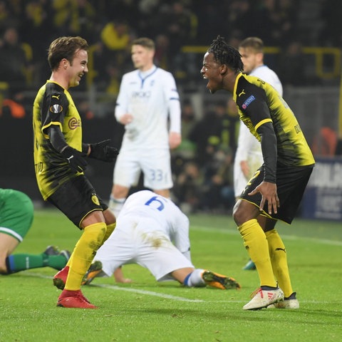 Treffen in Frankfurt wieder aufeinander: Mario Götze (links) und Michy Batshuayi.