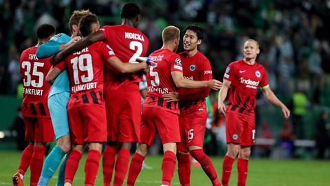 Szene aus der Partie Eintracht gegen Lissabon