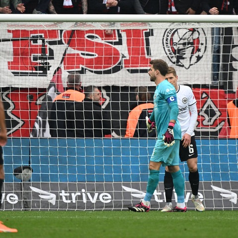 Eintracht-Torhüter Kevin Trapp war frustriert.