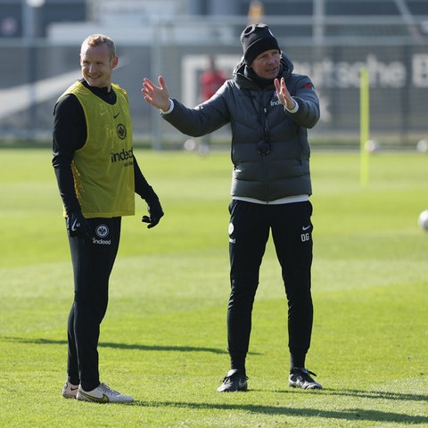 Oliver Glasner im Training unter der Woche.