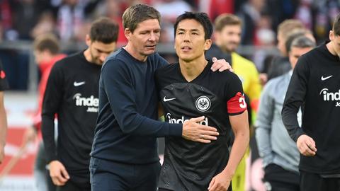 Oliver Glasner und Makoto Hasebe