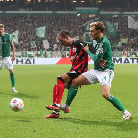 Mario Götze von Eintracht Frankfurt gegen Werder Bremen