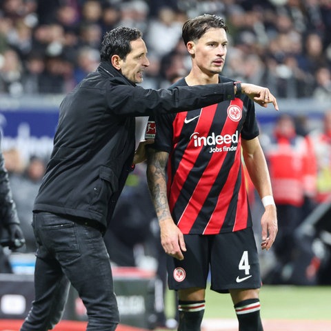 Dino Toppmöller und Robin Koch von Eintracht Frankfurt