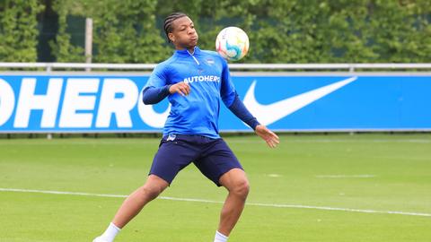 Jessic Ngankam beim Training von Hertha BSC