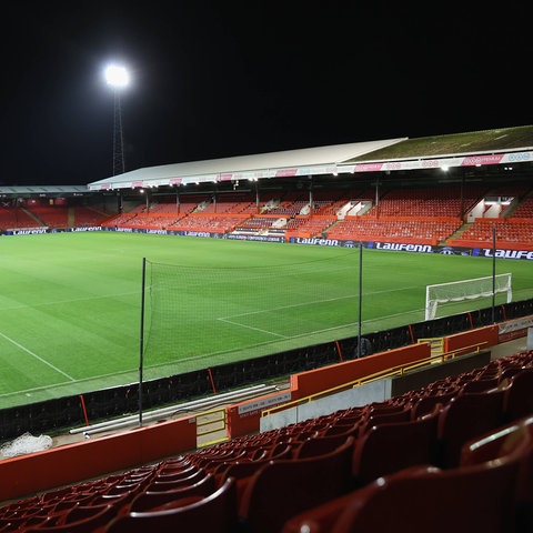 Das Pittodrie-Stadion in Aberdeen