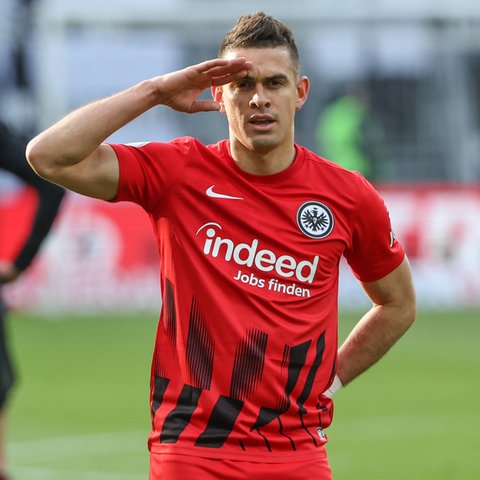 Gegen Union Berlin wurde der Jubel von Eintracht-Stürmer Borré noch unterbunden.