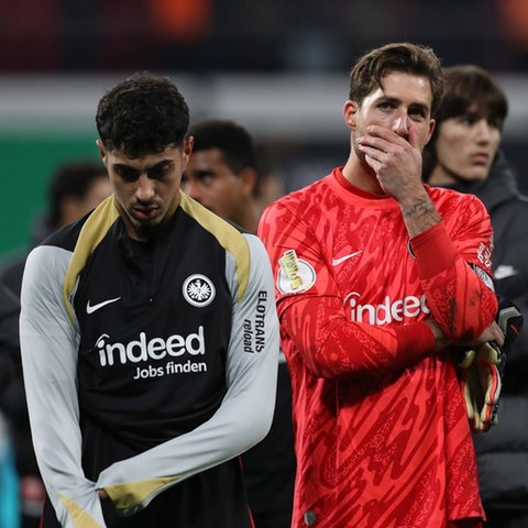 Frustrierte Eintracht-Spieler in Leipzig. 