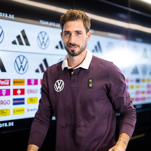 Kevin Trapp nach der Pressekonferenz beim DFB-Team in Frankfurt